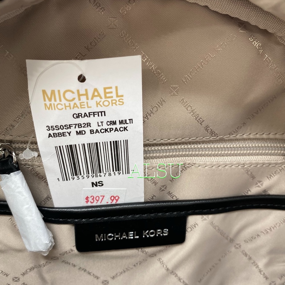 Michael Kors Abbey Backpack Medium Canvas Print - Picture 7 of 8